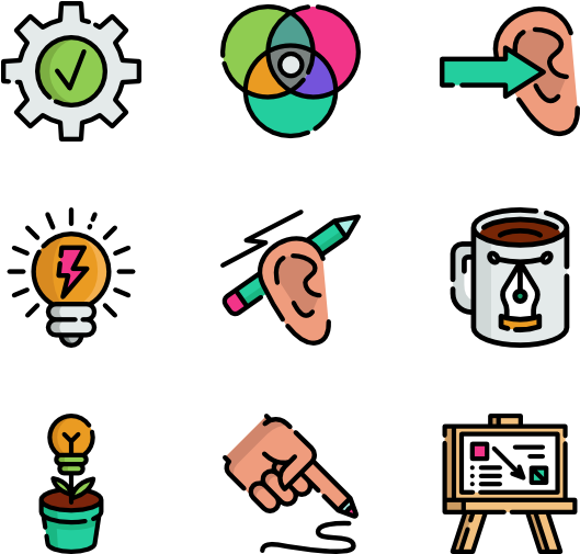 Design Thinking - Kawaii Icon Family Clipart (600x564), Png Download