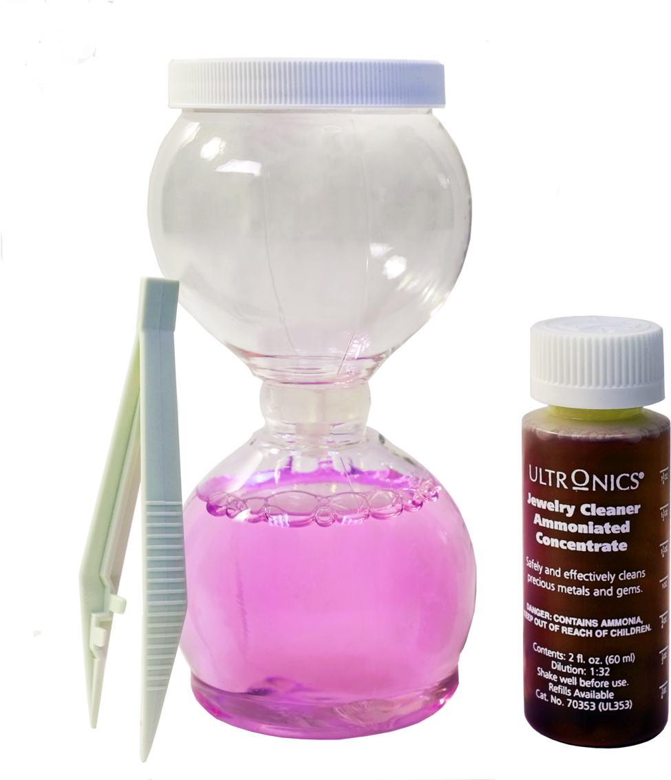 Hourglass Jewelry Cleaning Kit Jewelry Cleaner Purple Clipart Large
