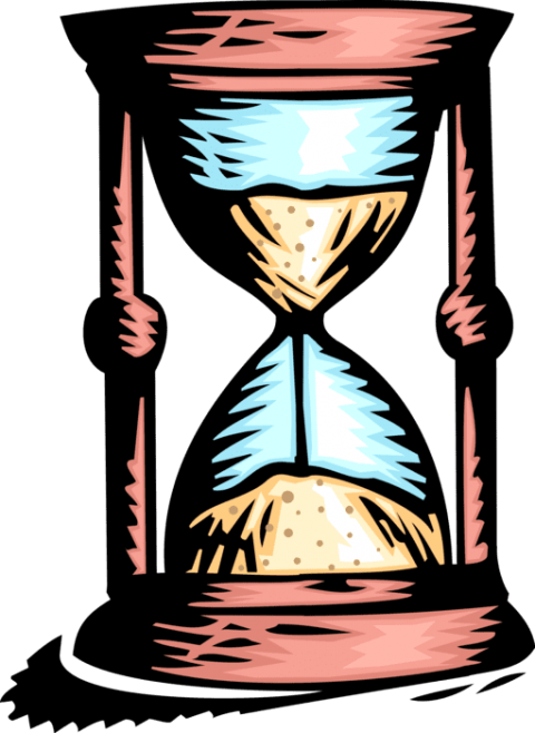 Free Png Download Hour Glass Half Full Png Images Background - Time Running Out Hourglass Gif Clipart (480x658), Png Download