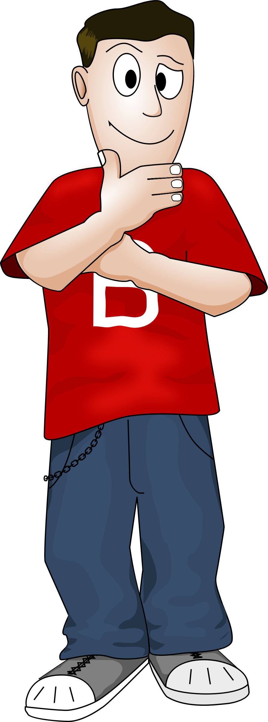 Images For Boy Thinking Clip Art - Chemistry Funny Jokes In Urdu - Png Download (892x2400), Png Download