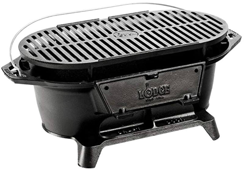 Charcoal Grilling - Cast Iron Sportsman's Grill Clipart (800x557), Png Download