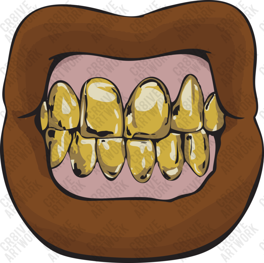 Vector Free Download Lips N Logo By Cr Iveartwork On - Mouth With Grill Png Clipart (896x892), Png Download