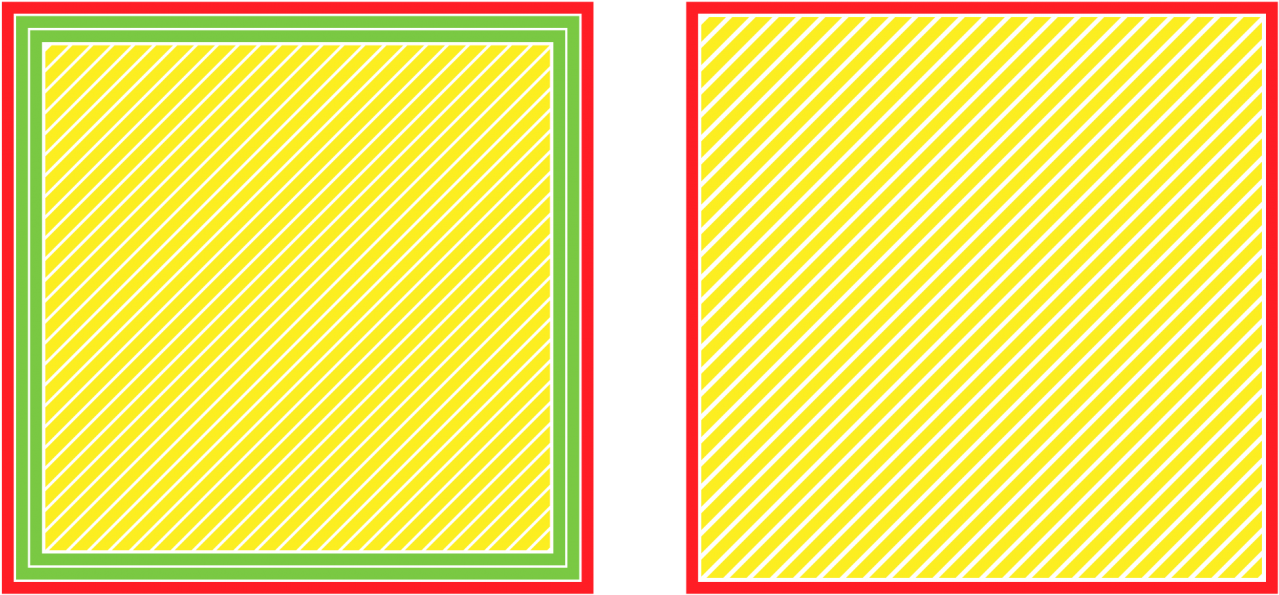 The Model On The Left Has 3 Walls, The Model On The - Tints And Shades Clipart (1300x615), Png Download