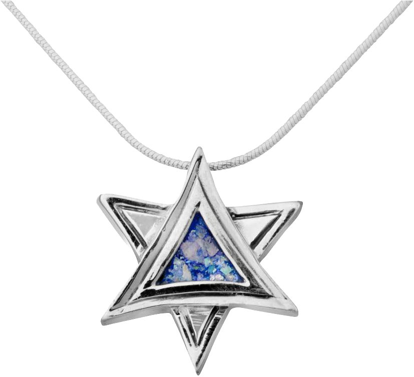 Sterling Silver Three Dimensional Star Of David - Locket Clipart (950x950), Png Download
