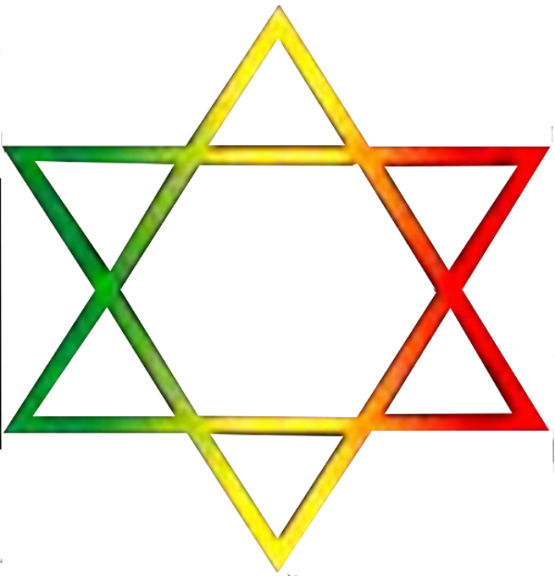 Rastas Clipart Star - Star Of David Rastafarianism - Png Download (555x576), Png Download