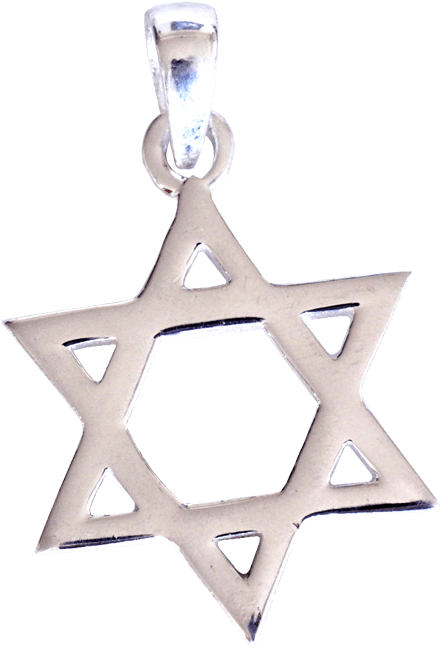 Sterling Silver Star Of David Pendant - Pendant Clipart (650x650), Png Download