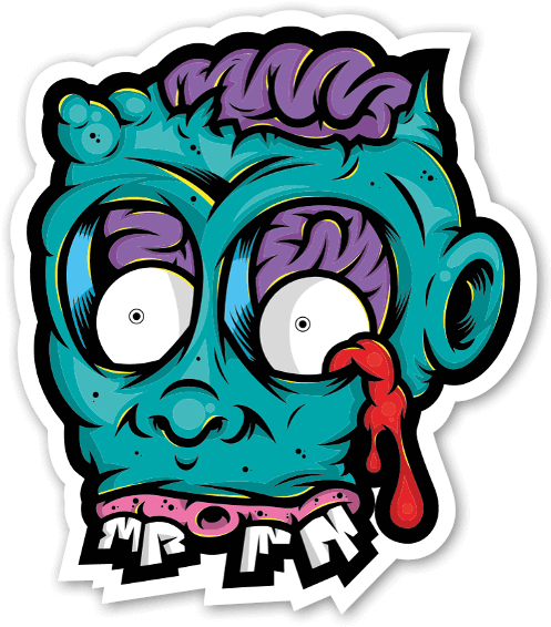 Baker Dangerbrain Weird Dude - Danger Brain Stickers Clipart (527x600), Png Download