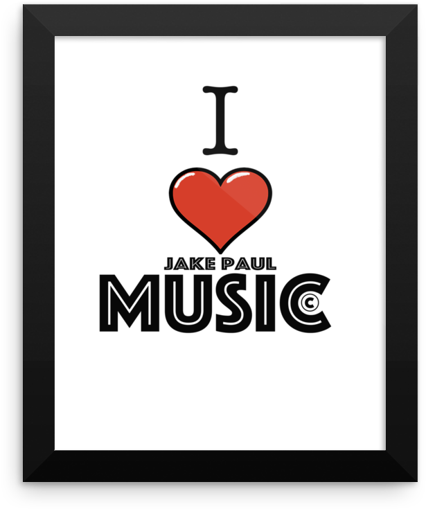 Jake Paul Music Posters And Prints - Heart Clipart (615x735), Png Download