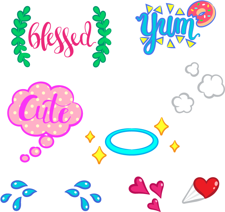 Mimicking Style Of Snapchat Stickers - Snapchat Stickers Png Clipart (800x800), Png Download