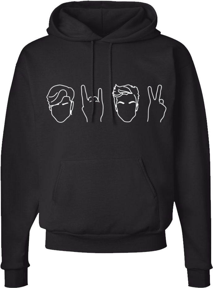 Download Jake Paul - Dolan Twins Black Hoodie Clipart - Large Size ...