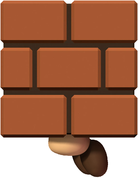 Mario Brick Png - Mario Brick Block Clipart (529x682), Png Download