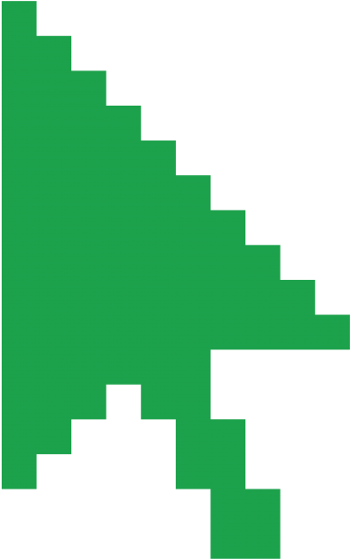 Green Cursor Arrow - Cursor Pixel Art Clipart (866x650), Png Download