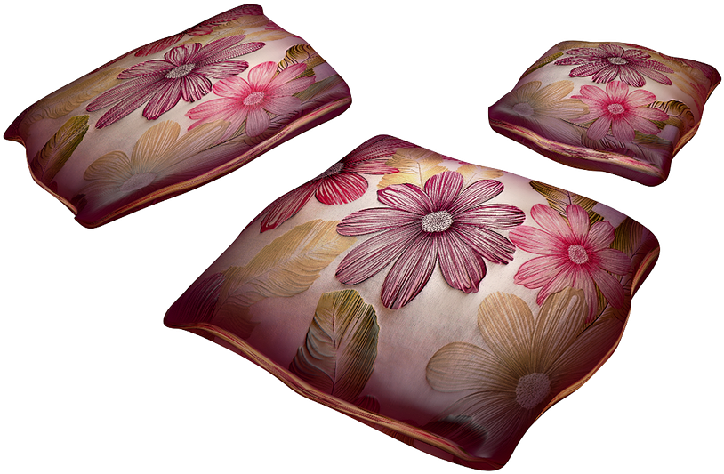 Pillow, Pattern, Flowers, Png, Isolated, Textiles - Cushion Clipart (960x540), Png Download