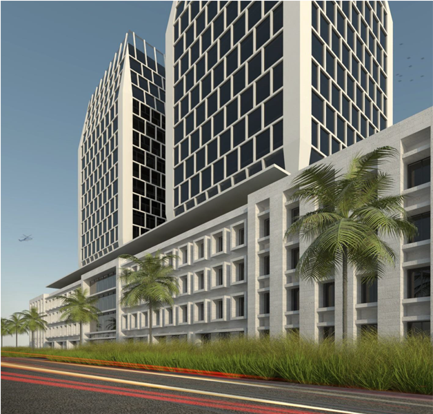 Ritz Carlton Hotel Is A Complex Located In Labadi Beach, - Tower Block Clipart (1000x600), Png Download