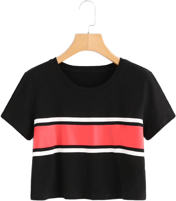 #aesthetic #brandy #brandymelville #blackandred #shirt - Clothes Hanger Clipart (582x663), Png Download