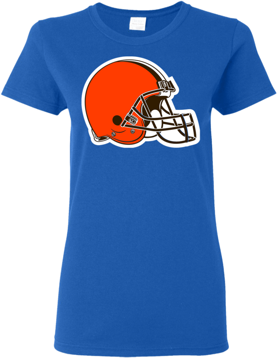Cleveland Browns Helmet Logo Ladies' T-shirt - Football Helmet Clipart (1155x1155), Png Download