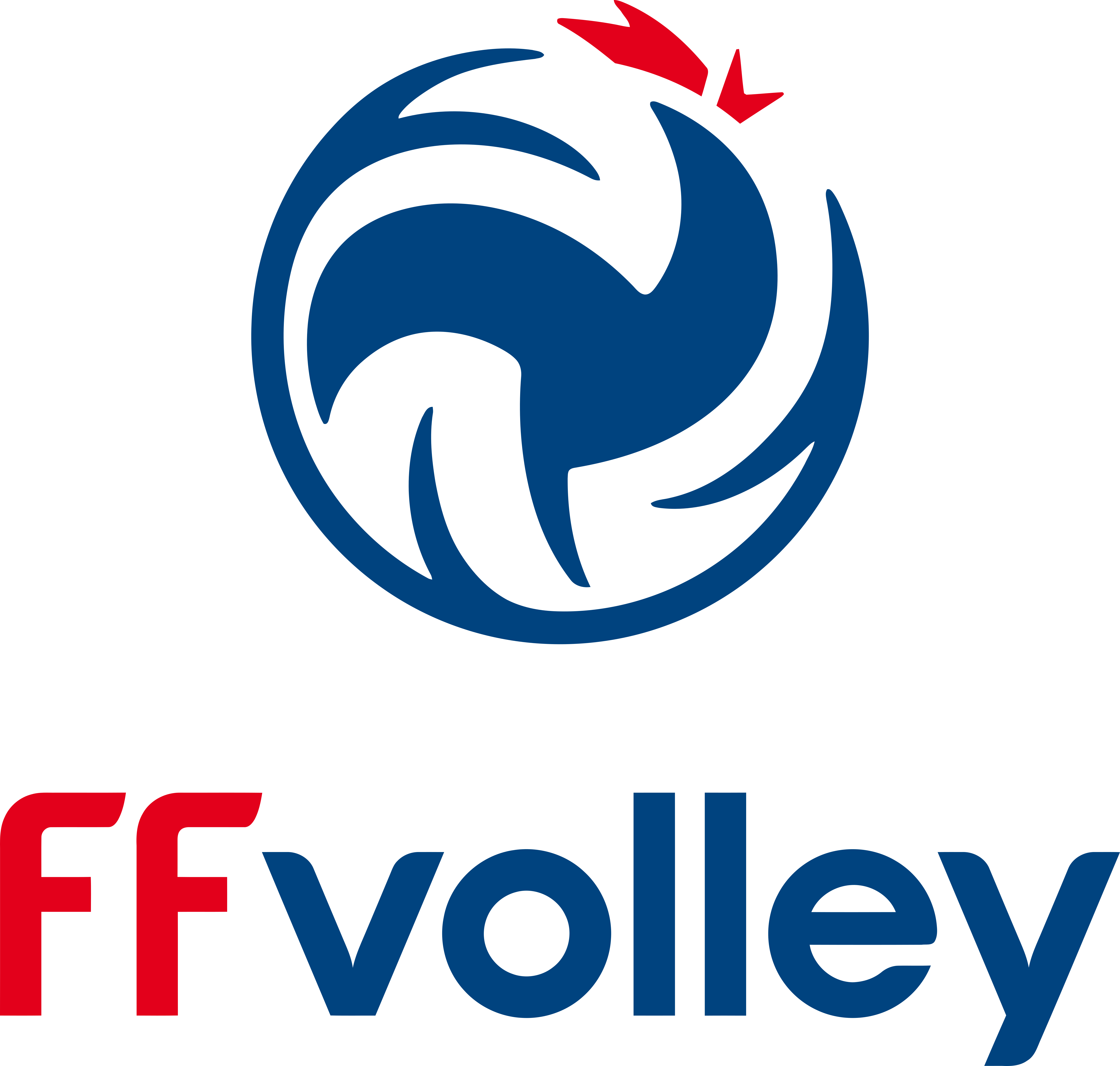 Fédération Française De Volley Ball Logo - Volleyball Federation Logos Clipart (5000x4763), Png Download
