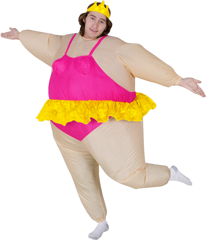 Halloween Costume For Women Inflatable Ballerina Fancy - Inflatable Princess Costume Clipart (745x868), Png Download