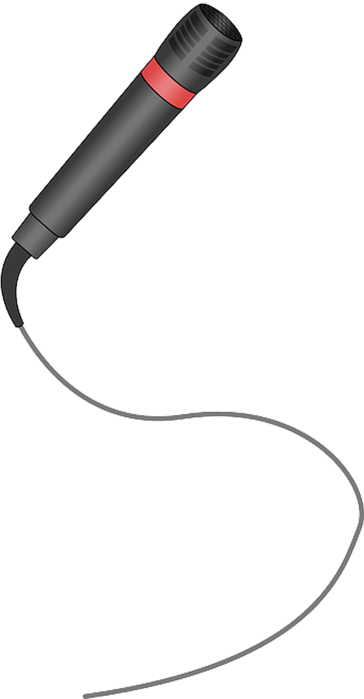 Microfone Em Png , Png Download - Microphone Clip Art Transparent Png (521x999), Png Download