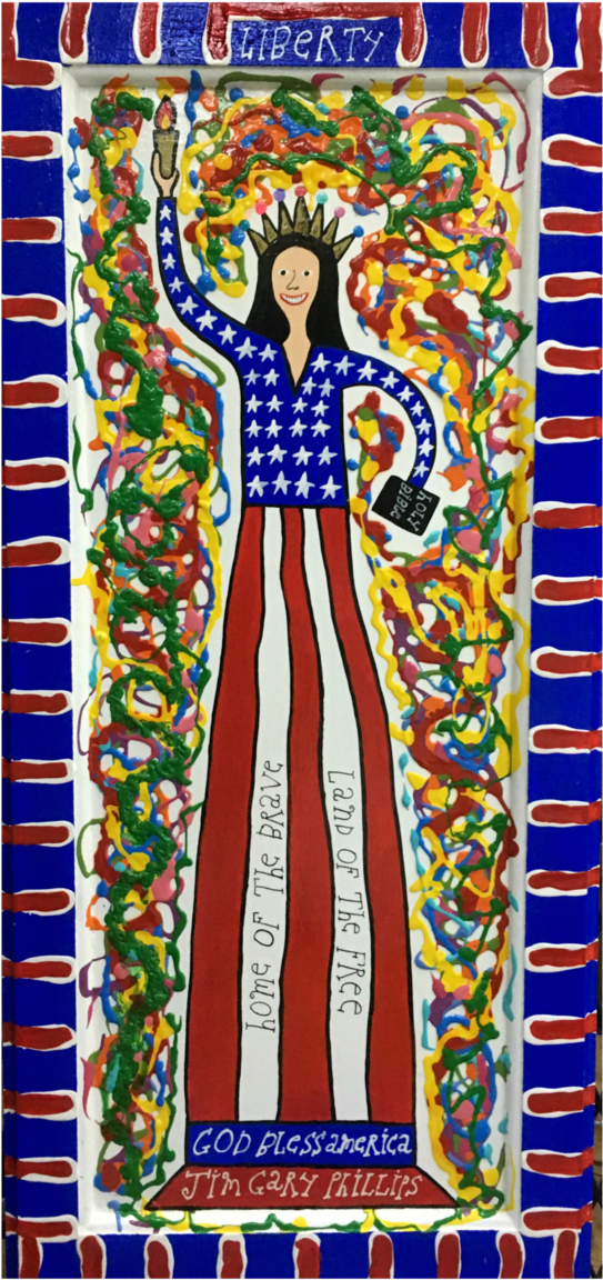 "lady Liberty" Around Back At Rocky's Place - Modern Art Clipart (1200x1200), Png Download