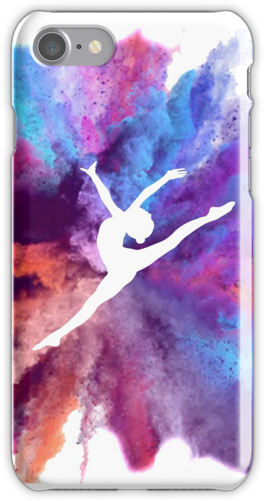 Gymnast Rainbow Explosion Iphone 7 Snap Case - Gymnastics Laptop Skin Clipart (750x1000), Png Download