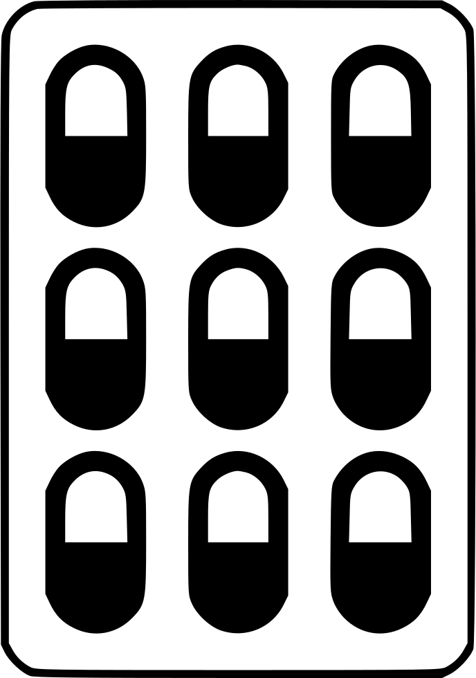 Pill Pack Icon Clipart (688x980), Png Download