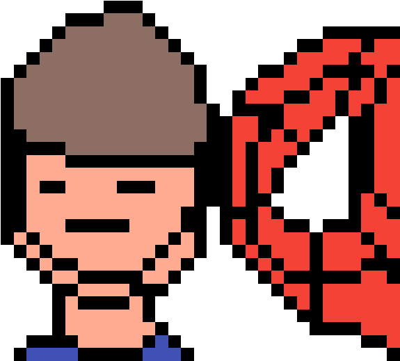 Ging Ging Vs Spider-man - My Neighbor Totoro Pixel Art Clipart (592x592), Png Download