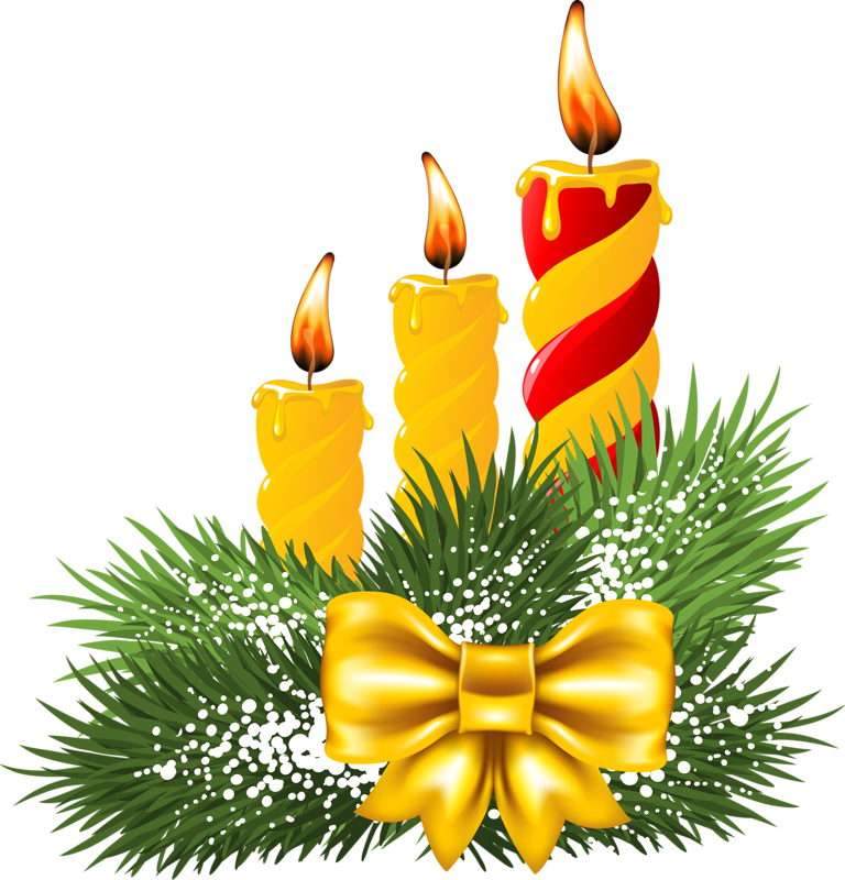 Candle Clipart - Toalha Verde Mesa De Natal - Png Download (768x800), Png Download