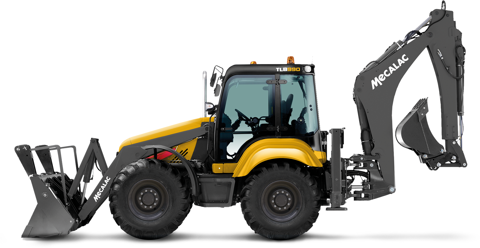 Backhoe Loaders - Mecalac Tlb 990 Clipart (1600x900), Png Download