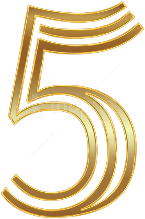Free Png Download Number Five Gold Clipart Png Photo - Numero 5 Png Transparent Png (480x724), Png Download