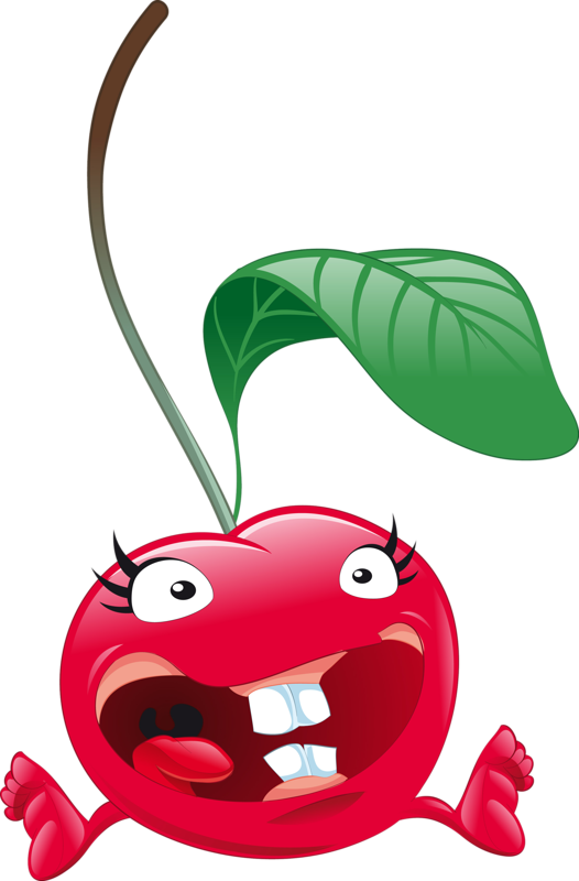 Kirsche Smileys, Food Clipart, Funny Vegetables, Fruits - Funny Cherry Clipart - Png Download (526x800), Png Download