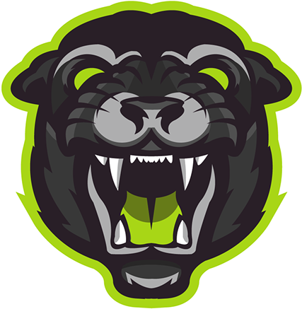 Mascot Logo Png - Black Panther Clipart (1200x600), Png Download