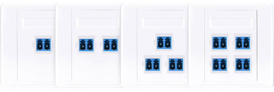 Fiber Optic Wall Plates Fiber Optic Wall Plate Outlet - Outlet Lc Clipart (1120x500), Png Download