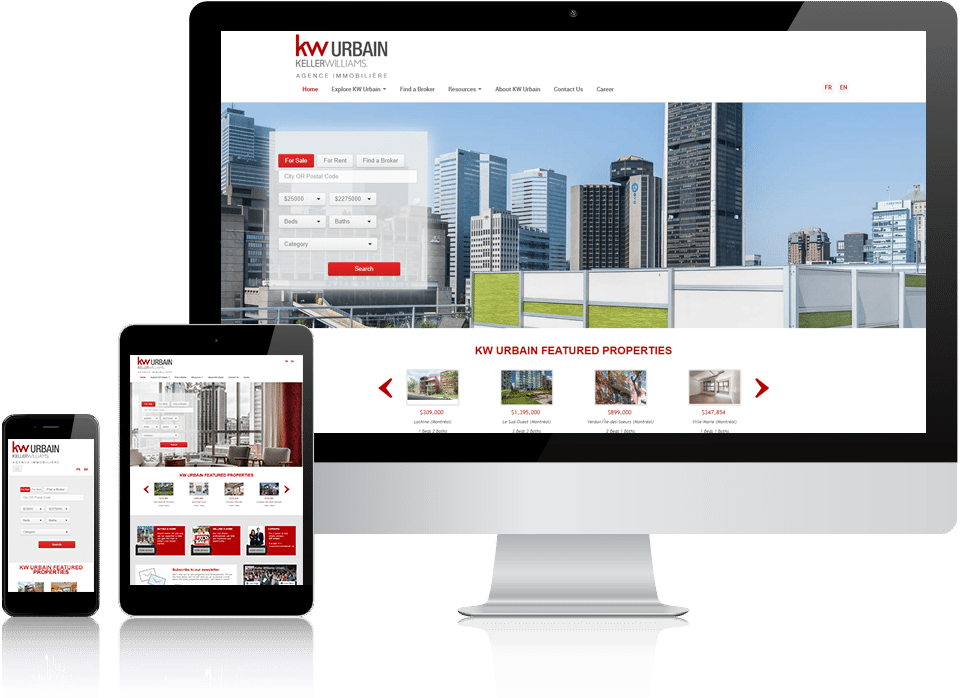 Real Estate Website - Real Estate Responsive Site Clipart (980x715), Png Download