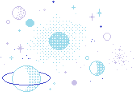 #overlay #png #pastel #galaxy #pixel #stars #blue - Transparent Stickers Edits Png Clipart (500x418), Png Download