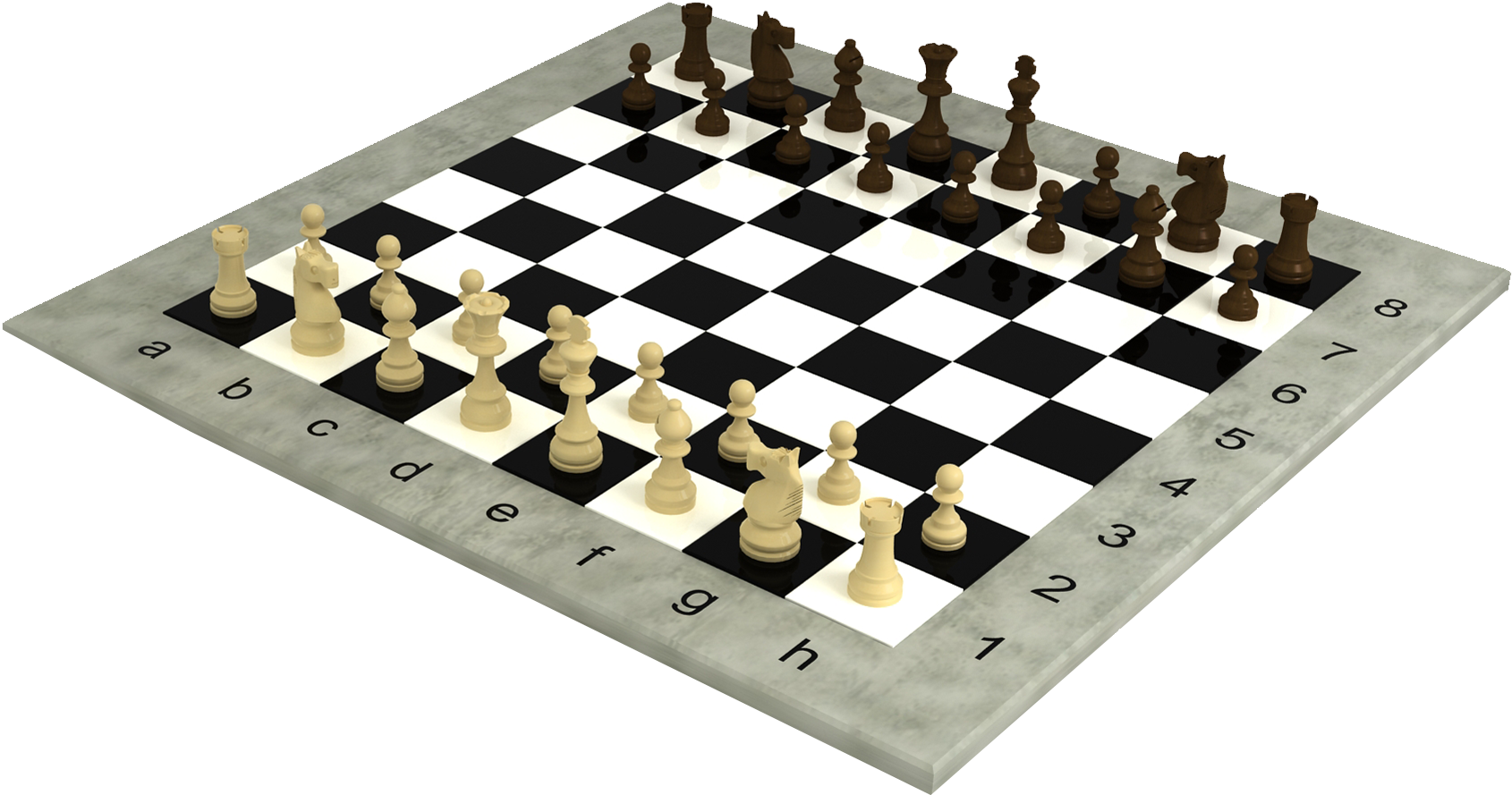 Colocación Del Tablero - Chess Board Missing Pieces Clipart (1844x1276), Png Download