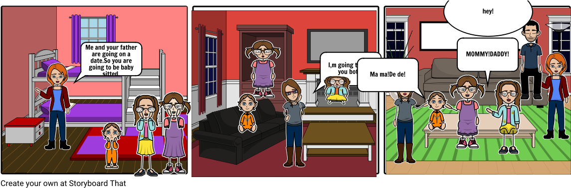 Baby Sit Day - Cartoon Clipart (1164x385), Png Download