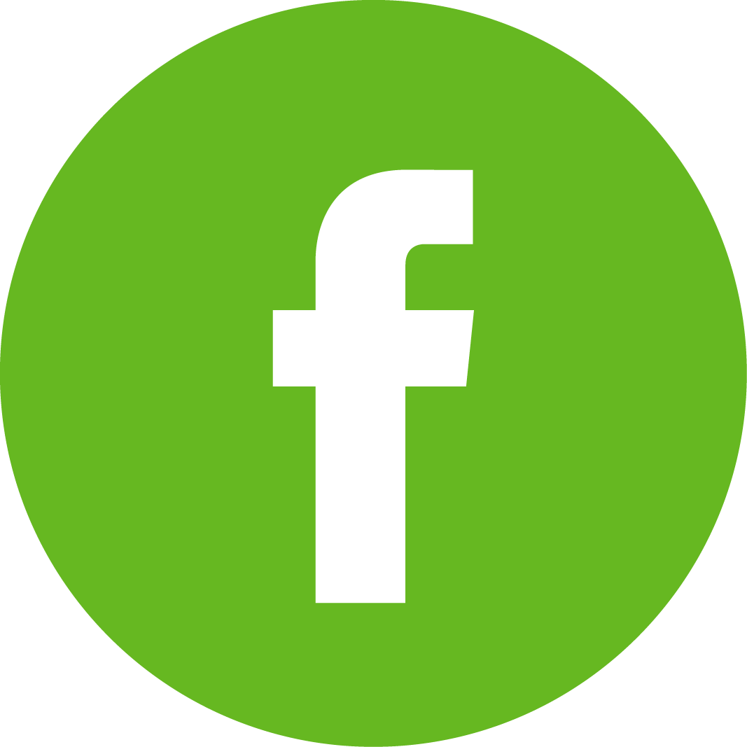 Facebook Logo Button - Round Green Facebook Logo Clipart (1067x1067), Png Download