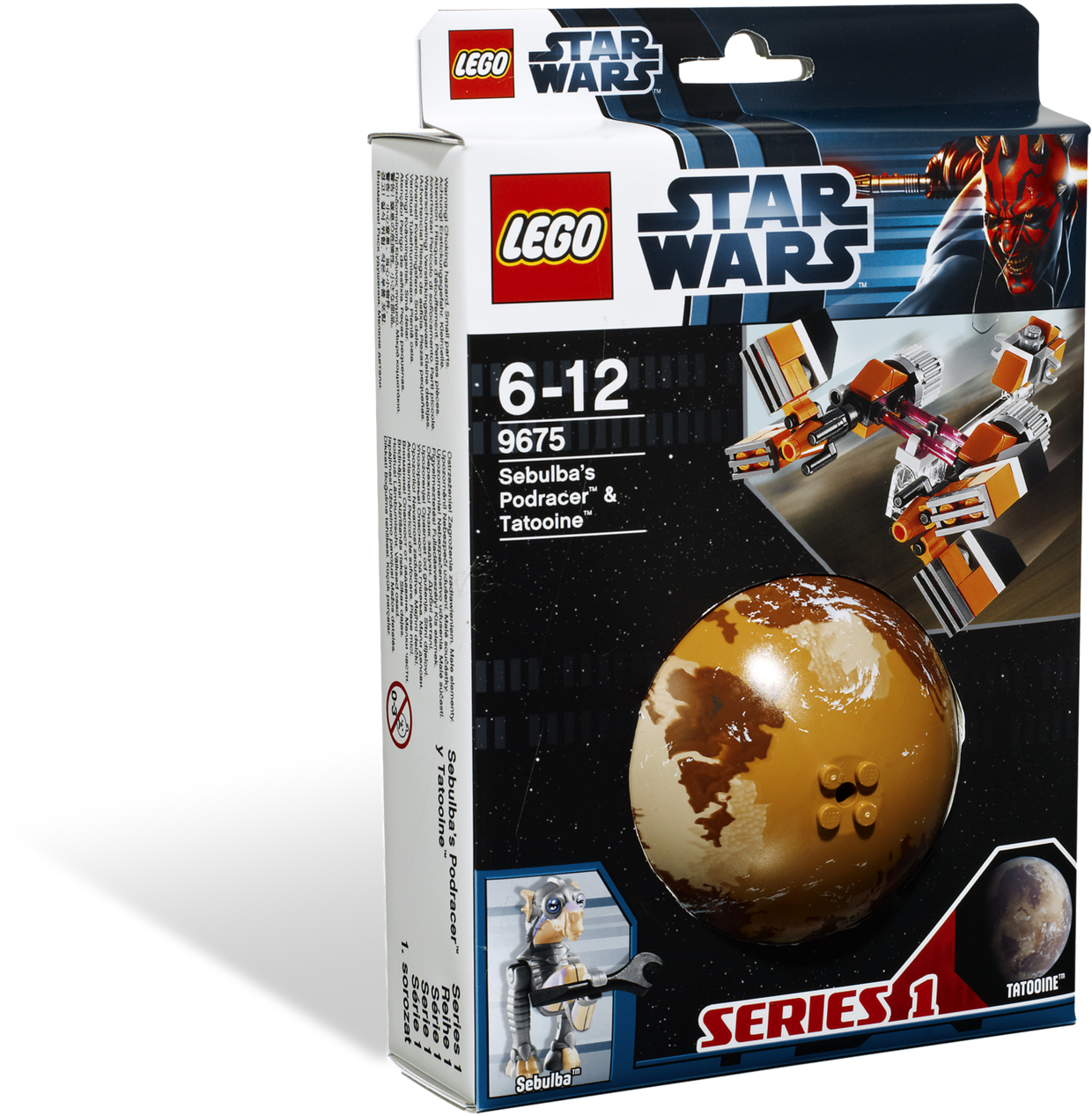 9675 Sebulba's Podracer & Tatooine , Png Download - Tiny Lego Death Star Clipart (1240x1267), Png Download