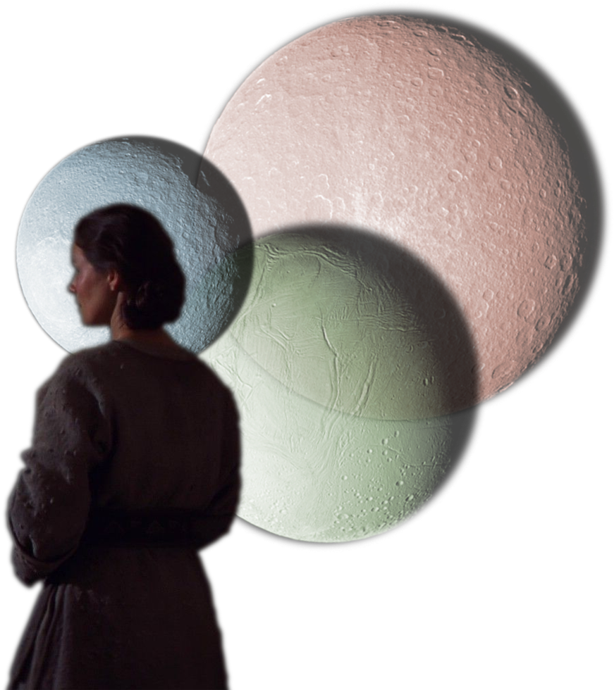 “ Transparent Shmi Skywalker With The Three Moons Of - Circle Clipart (1000x1000), Png Download