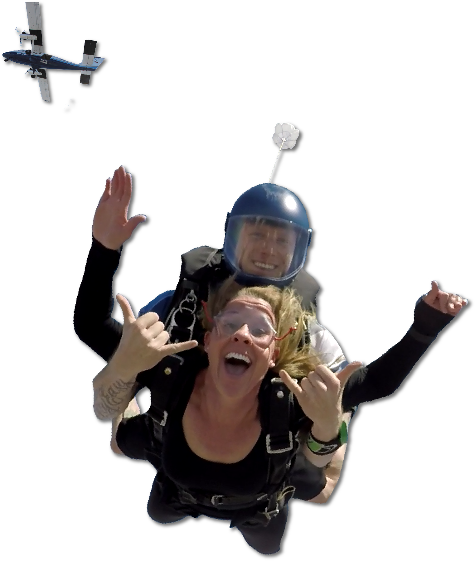 Empowerment Of Mom - Tandem Skydiving Clipart (2000x2000), Png Download