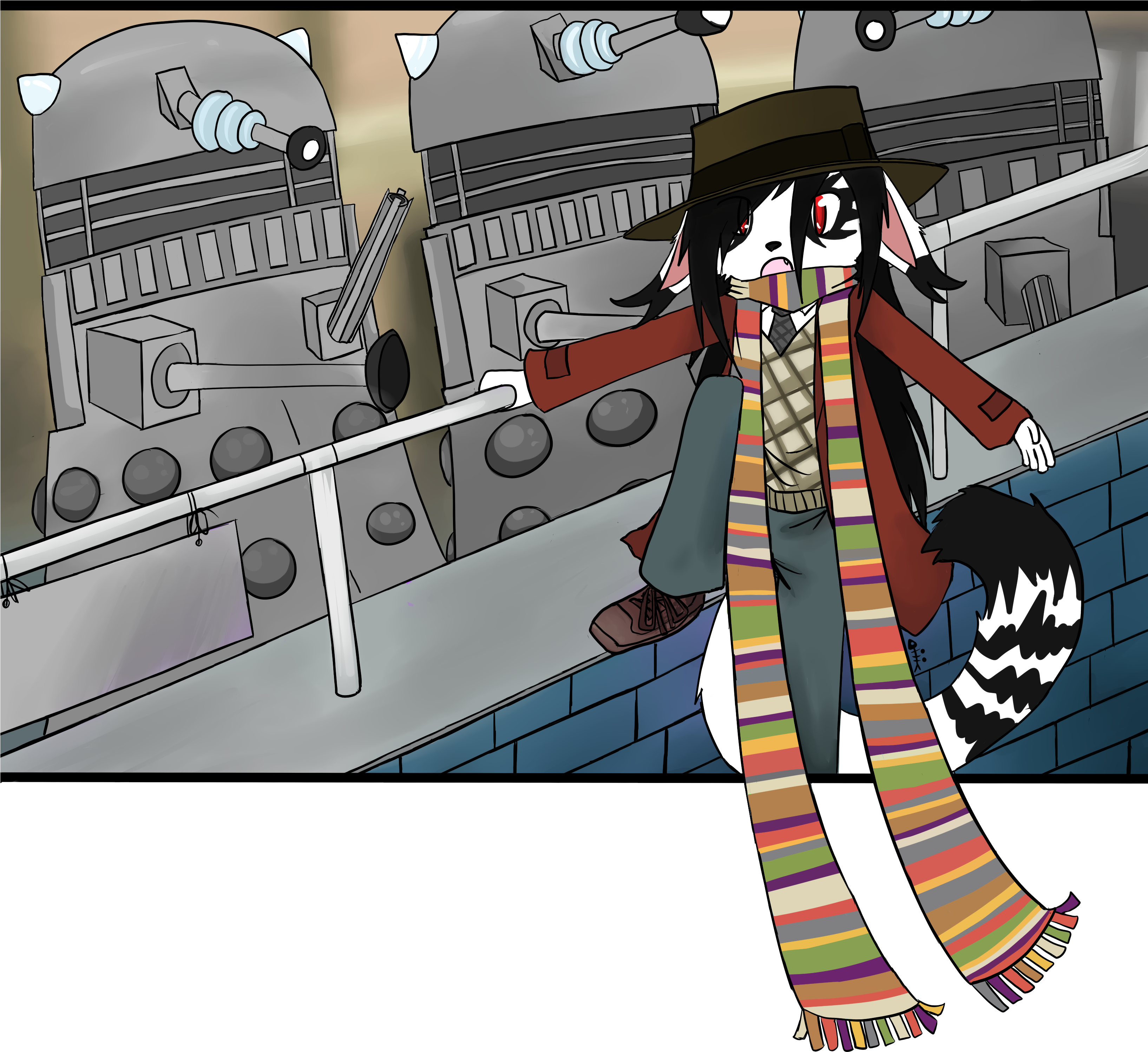 Tentawolves Exchange - May - Time Travel - Time Travel Furry Clipart (3268x3025), Png Download