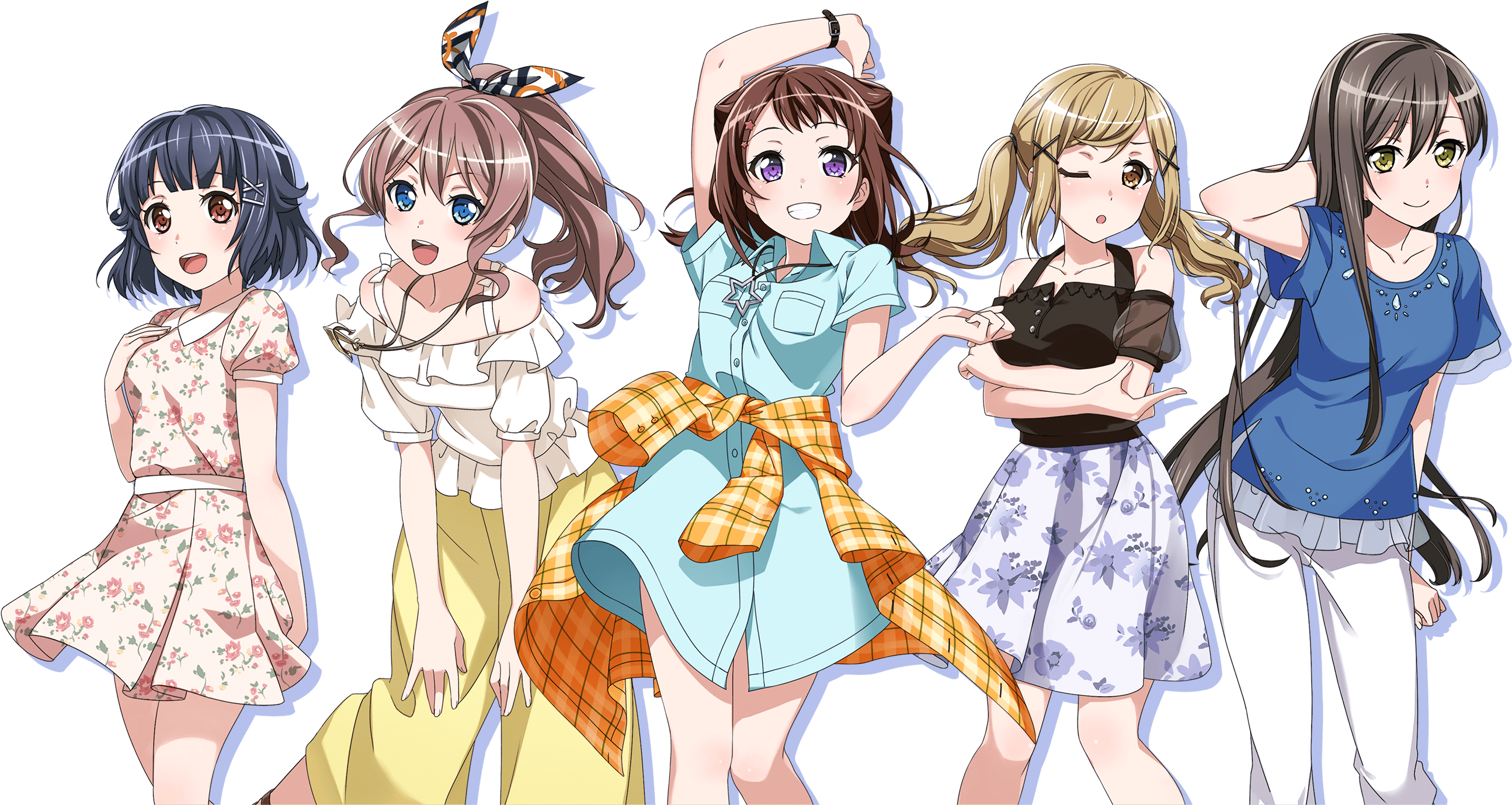 Img-chara - ラブ ライブ サンシャイン バンドリ Clipart (2610x1386), Png Download