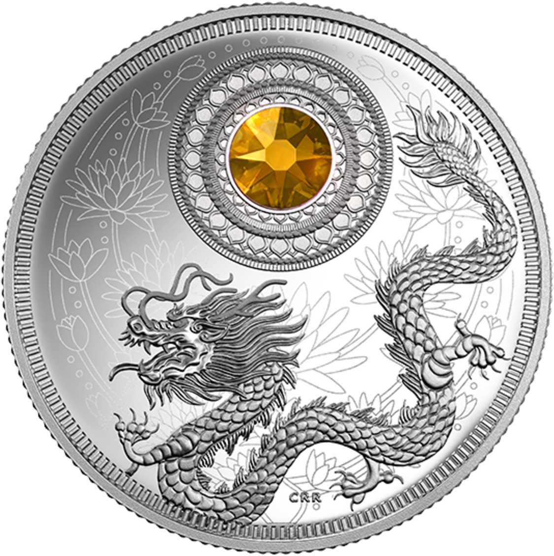 2016 $5 1/4 Oz Fine Silver Coin With Swarovski - Canada 2016 Birthstones Series July Proof Silver Coin Clipart (570x570), Png Download