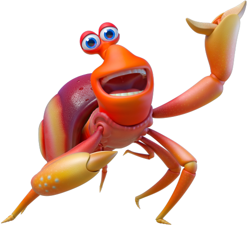 Herman - Freshwater Crab Clipart (592x824), Png Download
