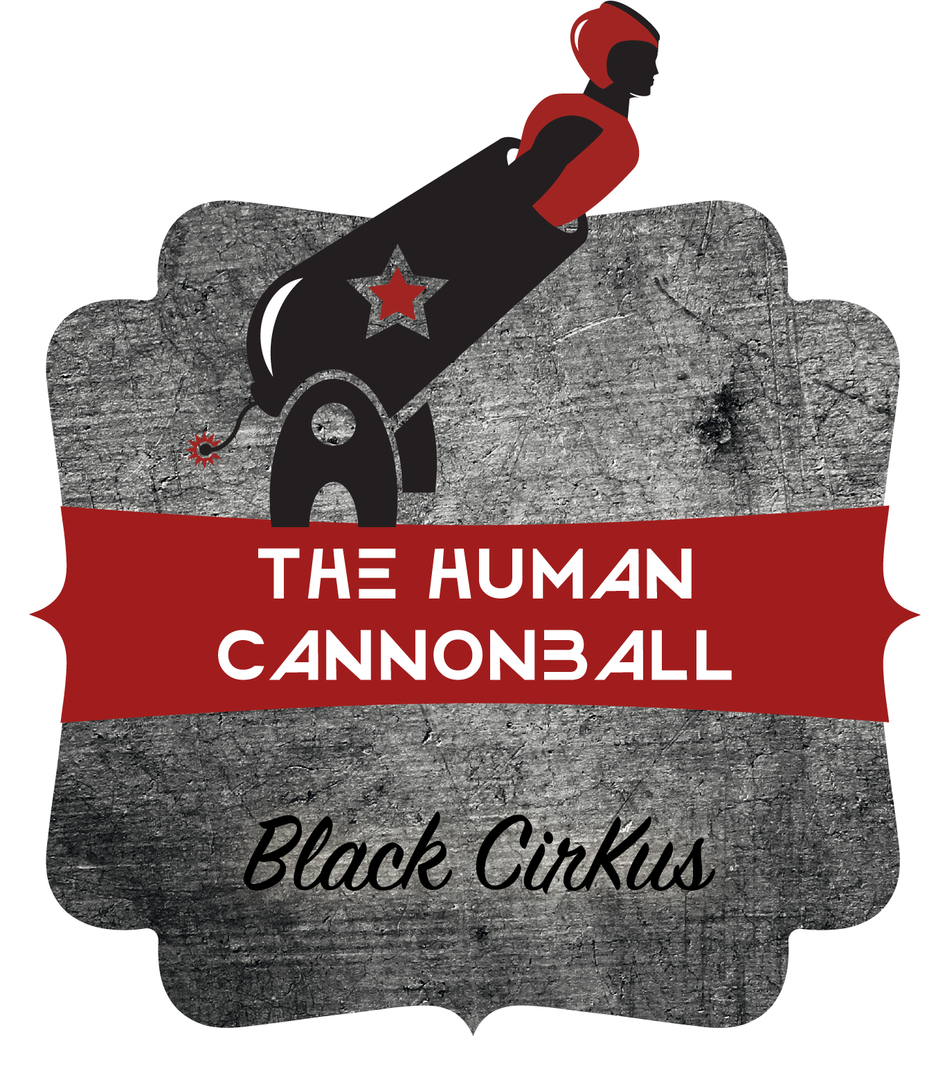 Black Cirkus Human Cannonball - Poster Clipart (1365x1549), Png Download
