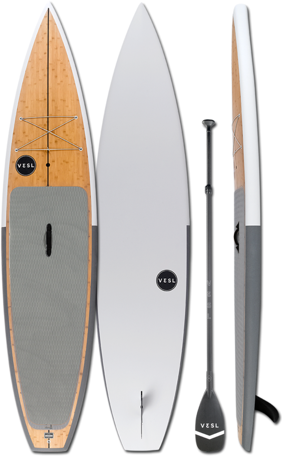 2019 Vesl Touring Bamboo Eco Series 12'0 Paddle Board - Surfboard Clipart (1000x2000), Png Download
