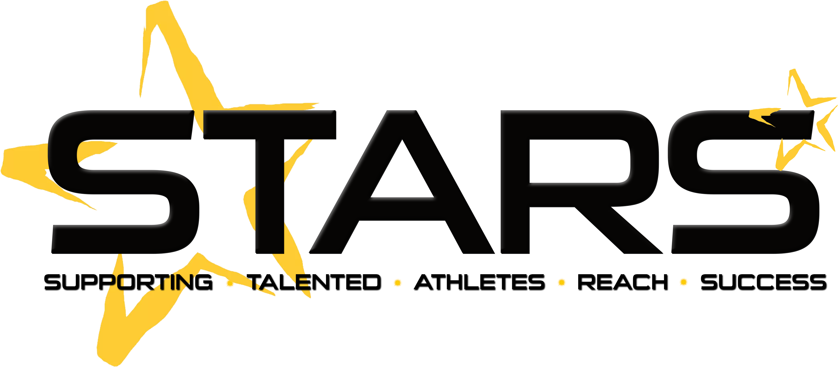 Stars Logo - Black Words Clipart (4000x1823), Png Download