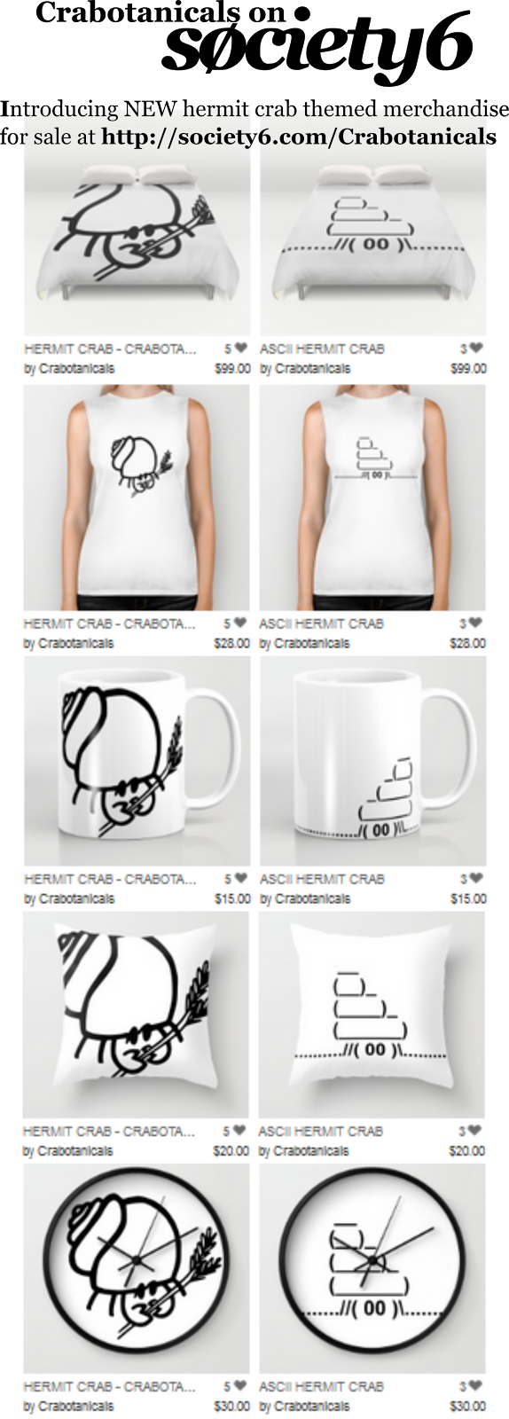 Crabotanicals Logo Merchandise - Pattern Clipart (574x1600), Png Download