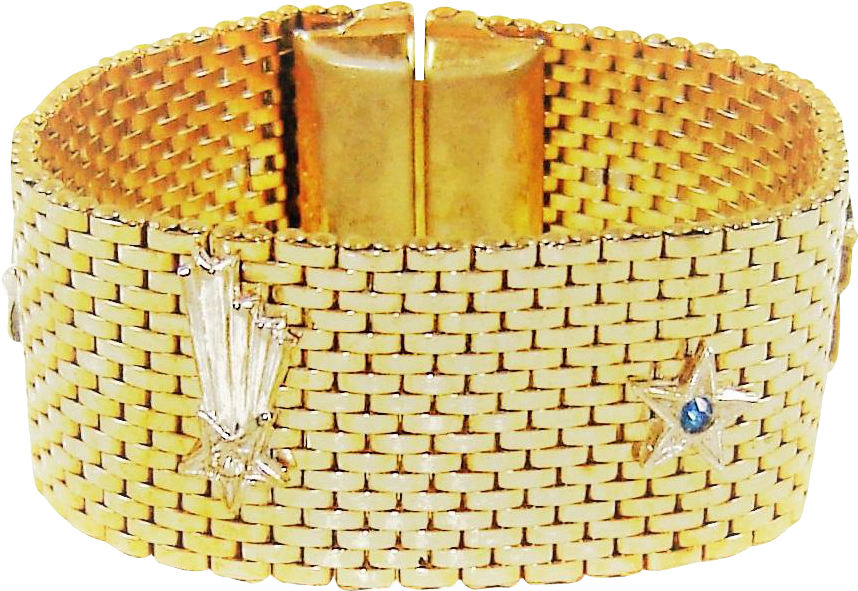 Vintage Retro Kreisler Shooting Star Bracelet Mesh - Bangle Clipart (857x857), Png Download